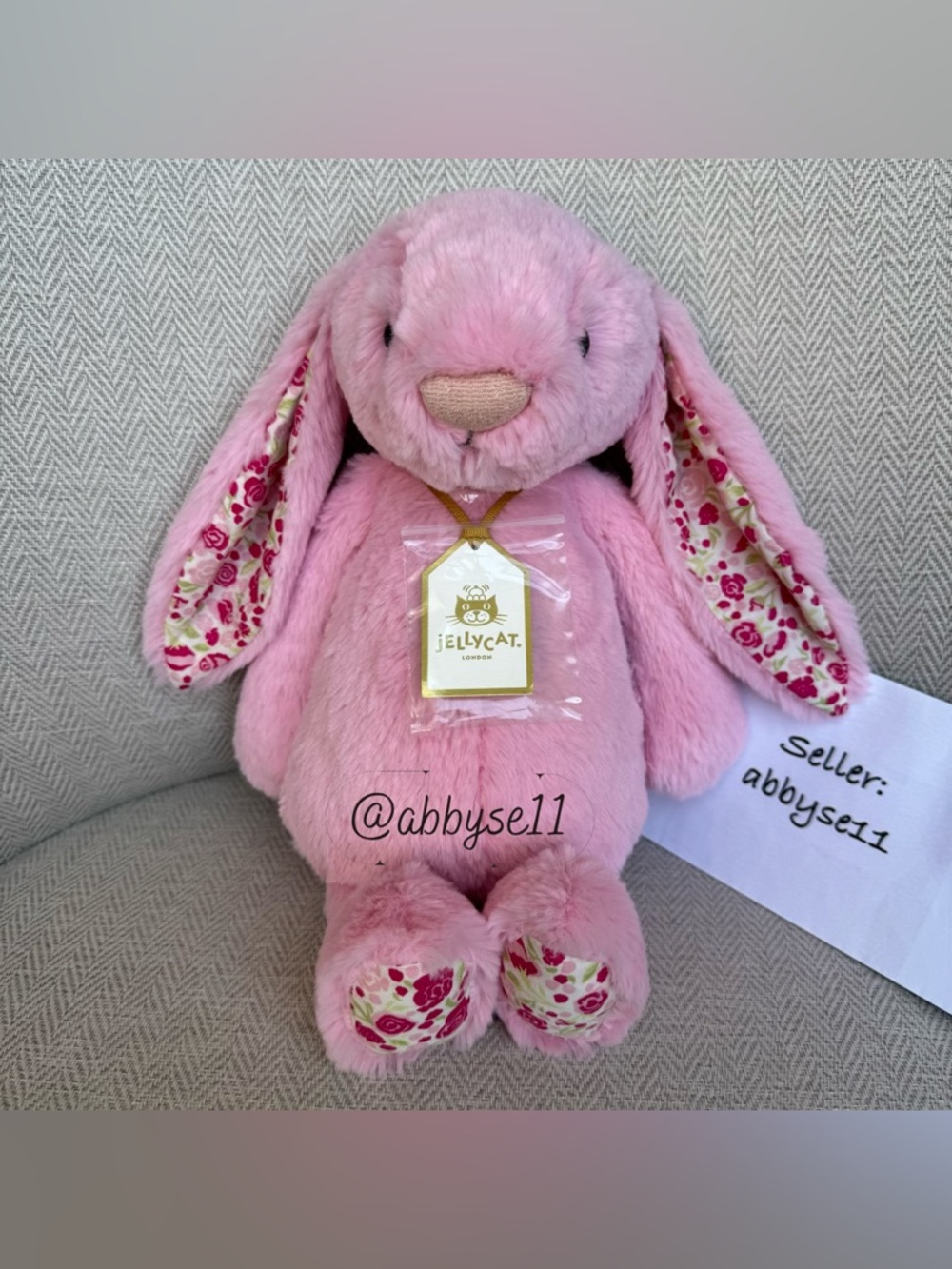 Jellycat Blushkin Blossom Luxe Bunny - Authentic - New With Tags - Fast Ship